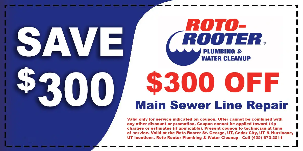 Roto-Rooter $300 OFF Main Sewer Line Repair