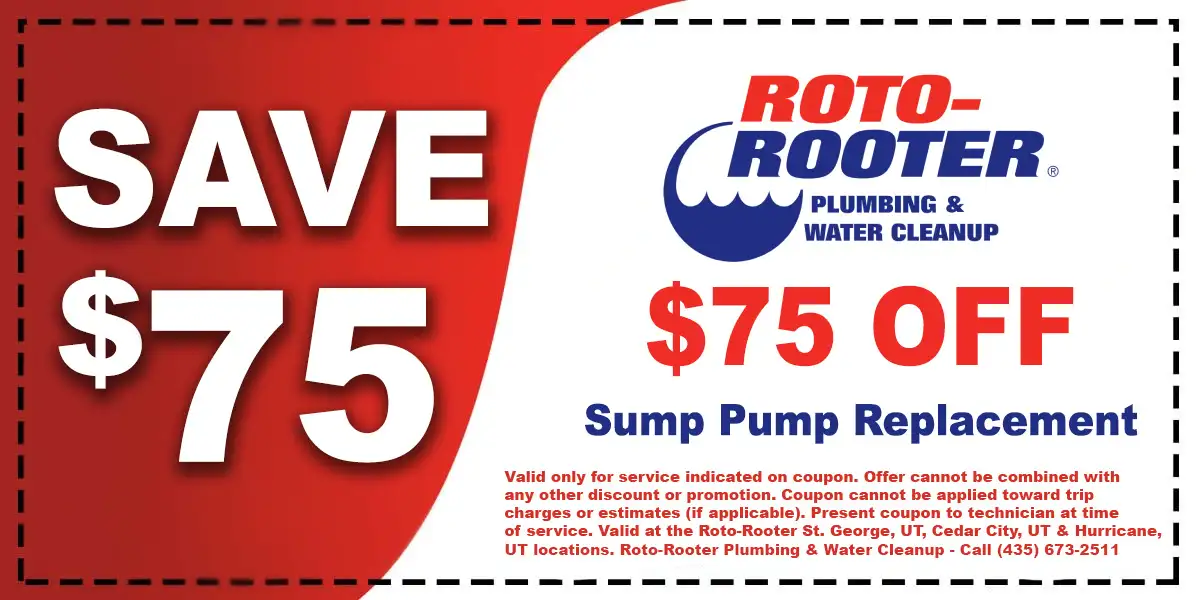 Roto-Rooter $75 OFF Sump Pump Replacement