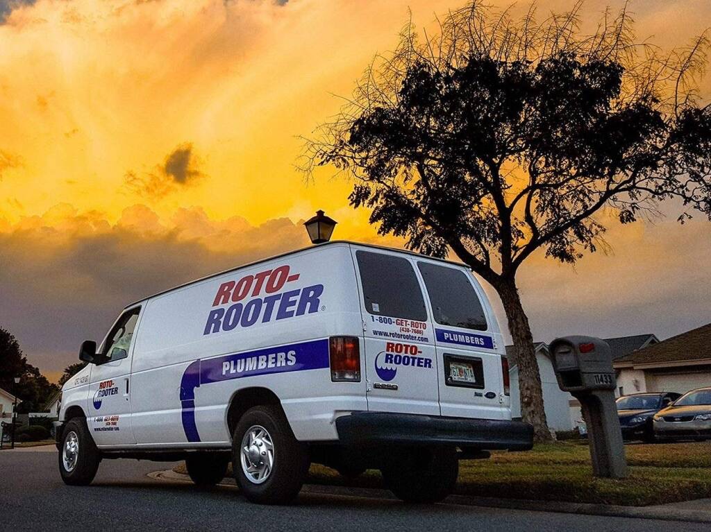Sunset & Roto-Rooter truck